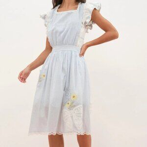 For Love & Lemons x Lynnee Bluebell Gingham Apron One Size